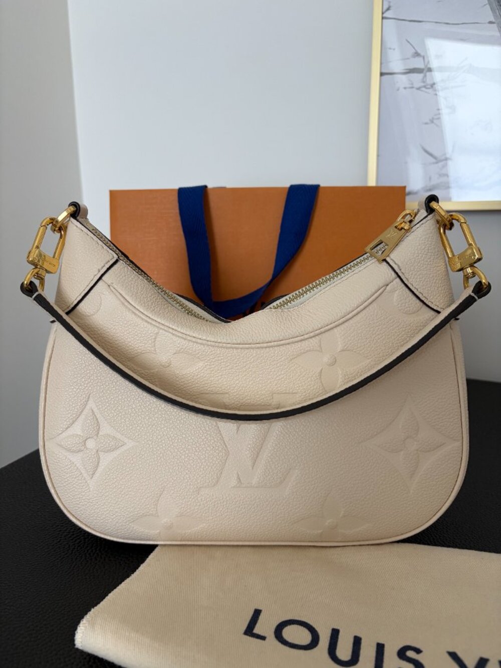Louis Vuitton Bagatelle NM Monogram Empreinte Giant Creme – Like New w/ Receipt